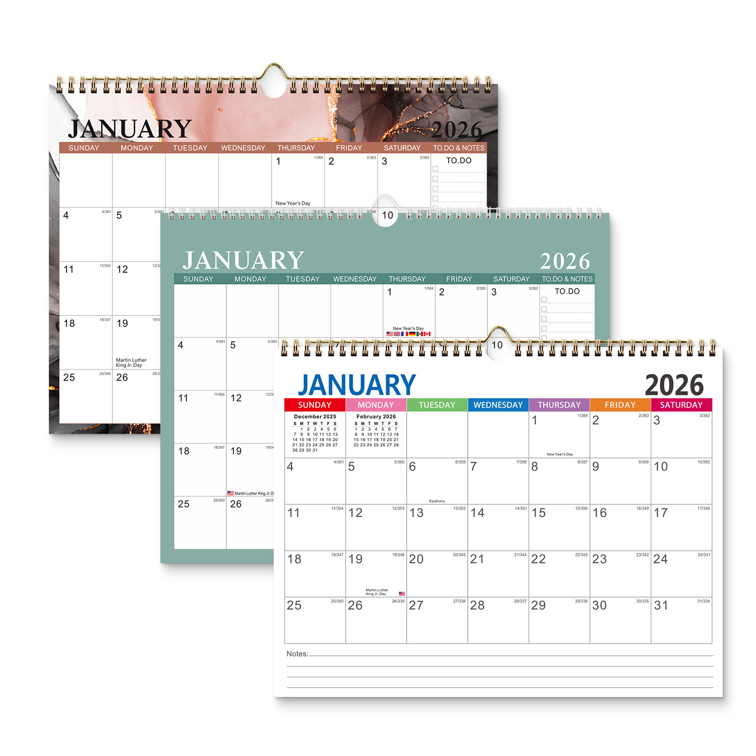 Wall Calendar 2026-2027 Premium Paper