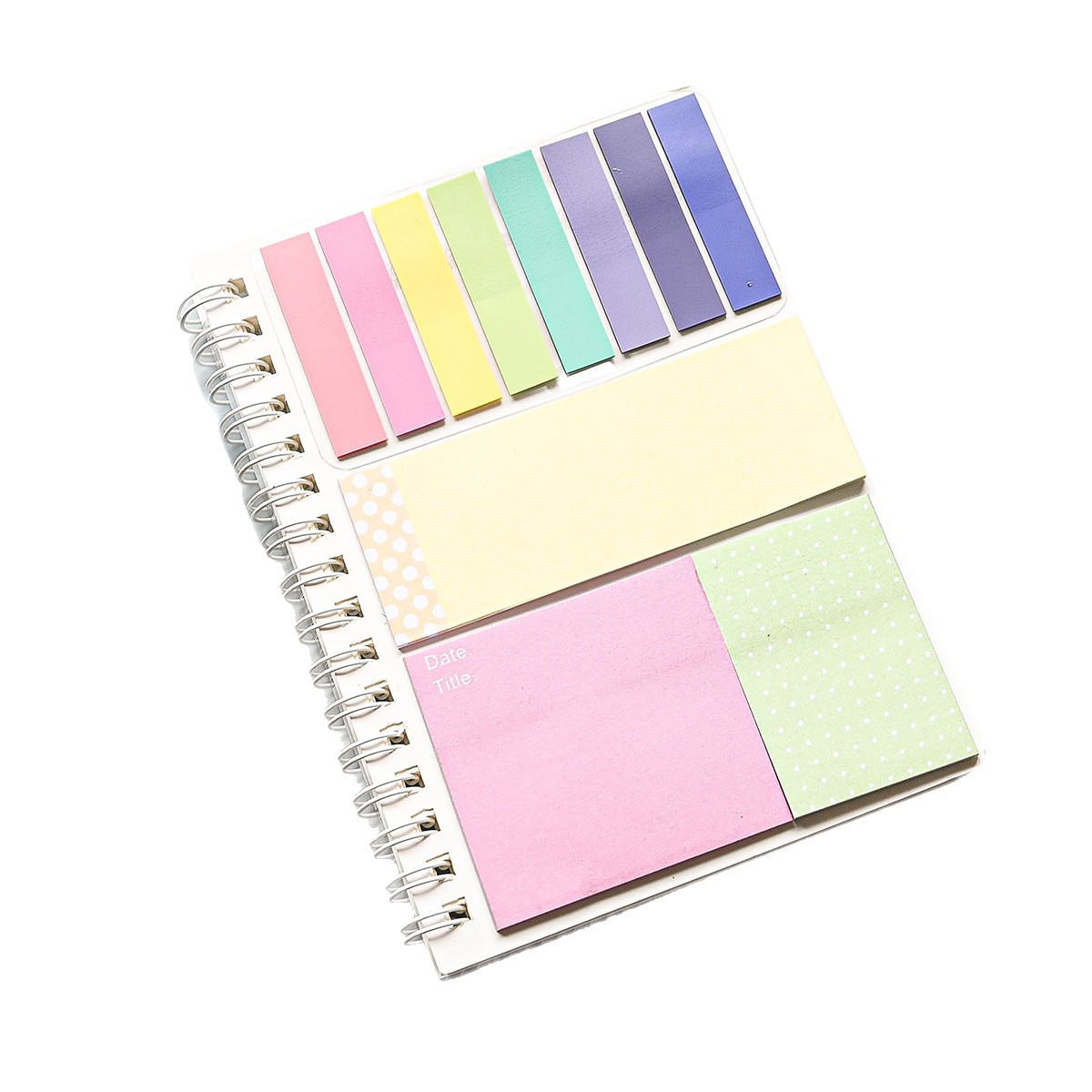 soft spiral sticker notebook  expandable sticky notes 