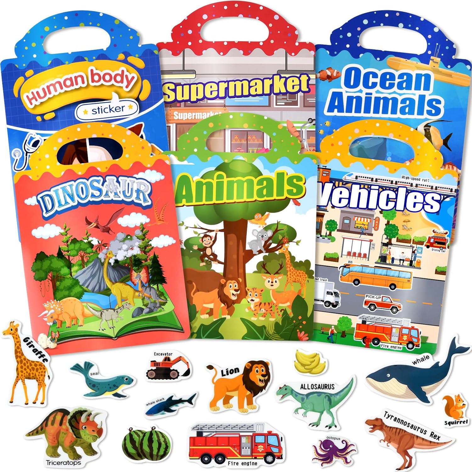 Reusable Jelly Sticker Books for Toddlers