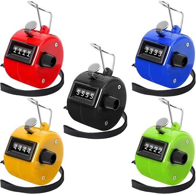 Handheld Tally Counter, 4 Digit Number Clicker Counter