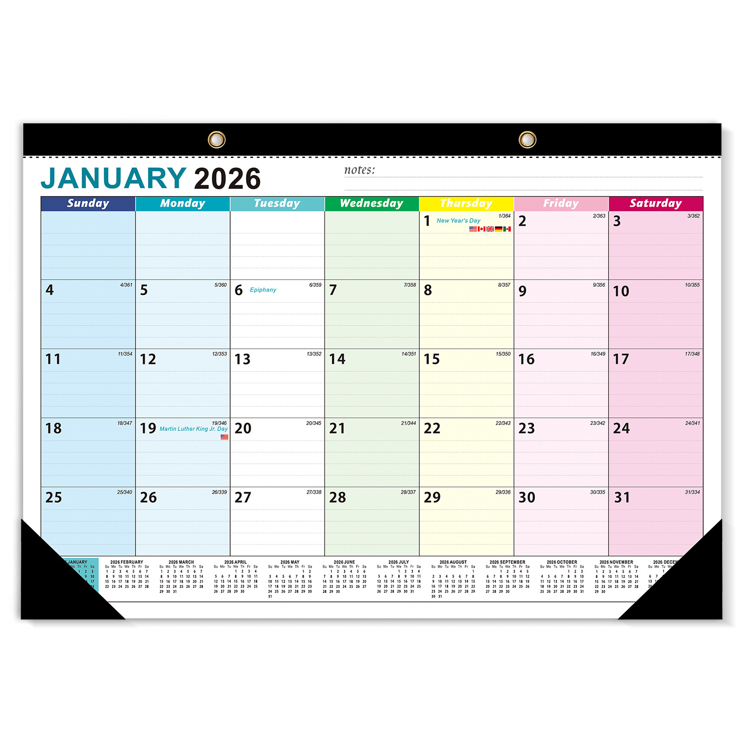 2026.1-2027.6 wall calendar|desk calendar,English calendar,18 months calendar
