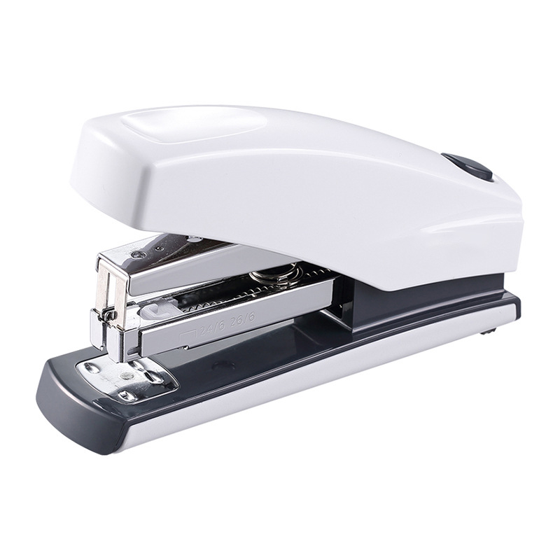 Desktop Stapler  Small White Effortless One Finger