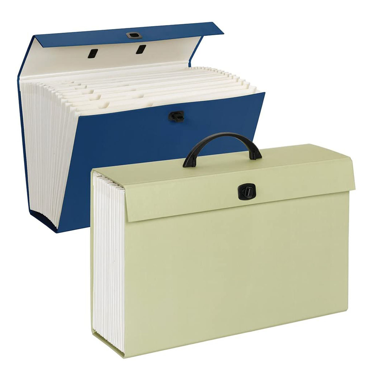  Locking File Folder Organizer Letter Size Accordion File Box with Dividers