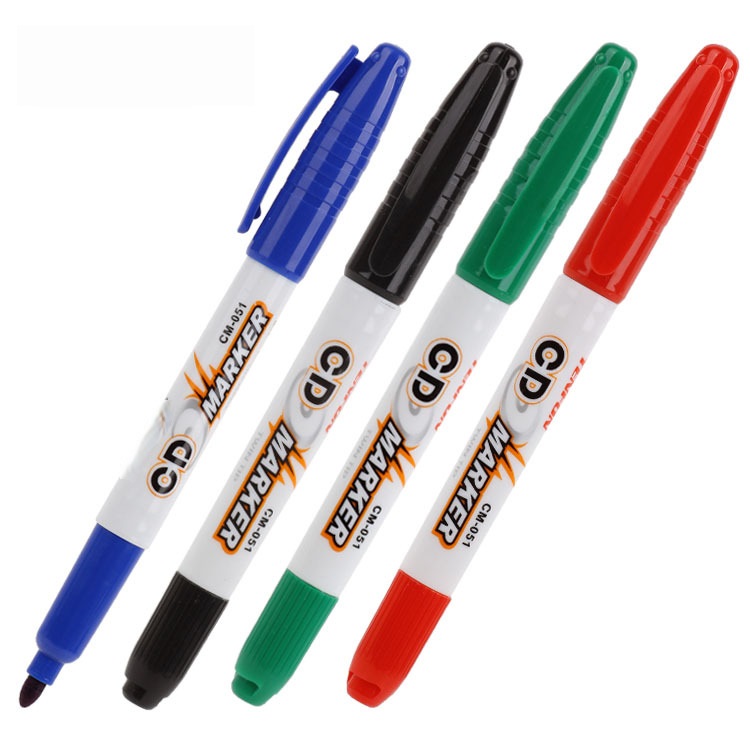 CD marker, double-ended outlining marker, oil-based, indelible CD marker.