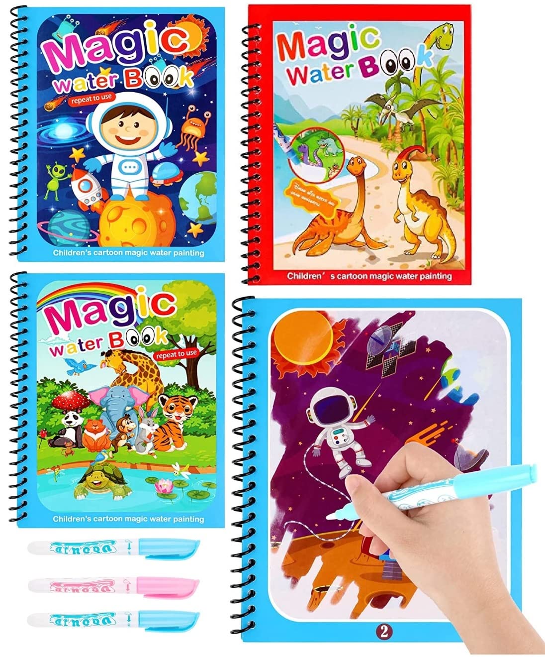 Magic Water Painting Book with Magic Doodle Pen for Kids 