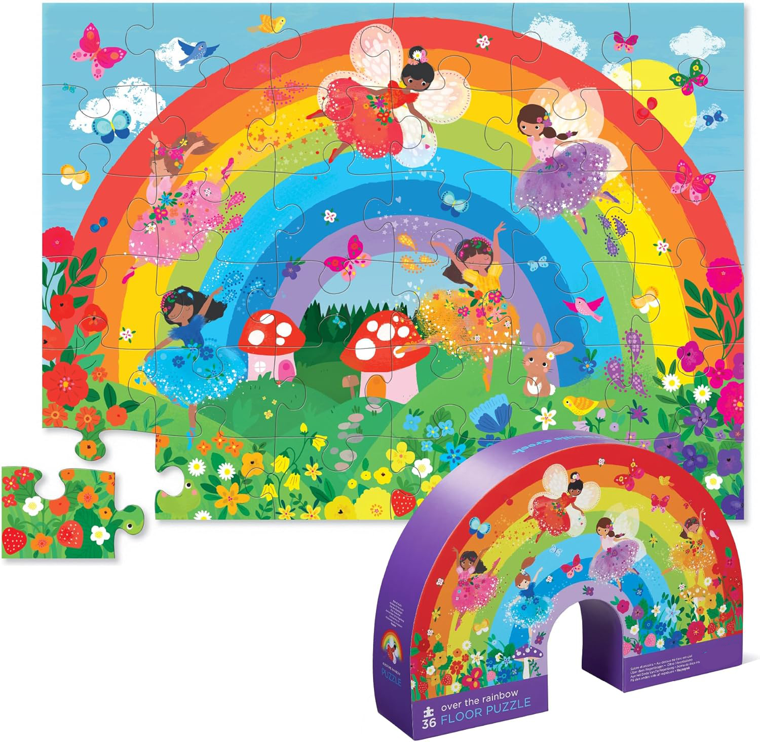 Fun Floor Puzzles for Kids  Heavy-Duty Shaped Box for Storage