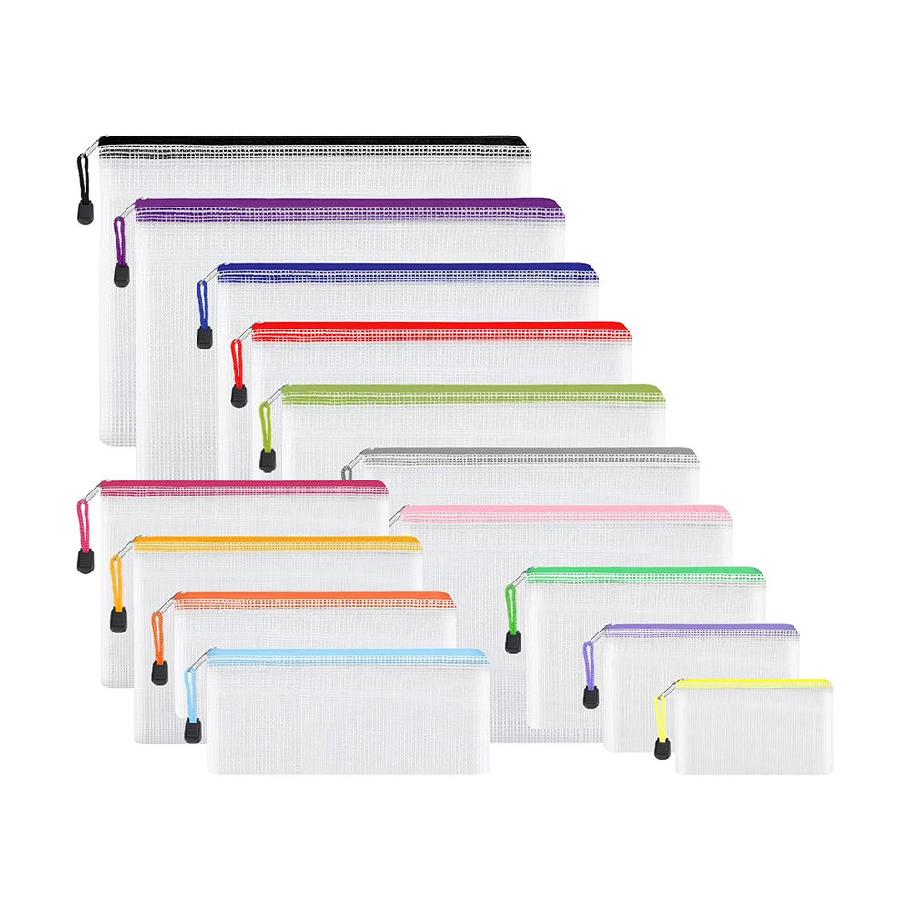  Zipper Pouch Waterproof Zipper Bags Multipurpose for school Supplies