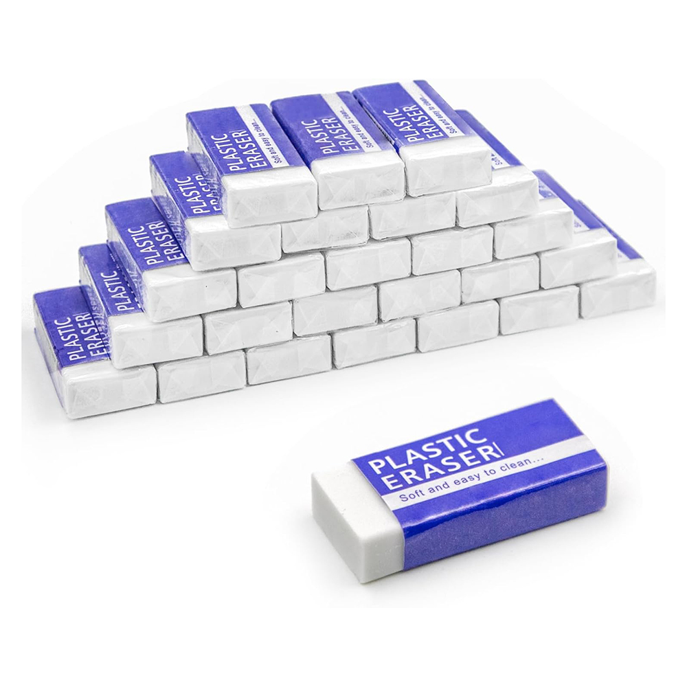 Large White Erasers for School Office, Art Eraser for Drawing