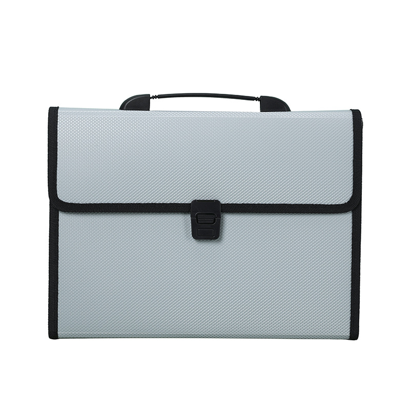 A4 Diamond pattern expanding file bag with 13 pockets