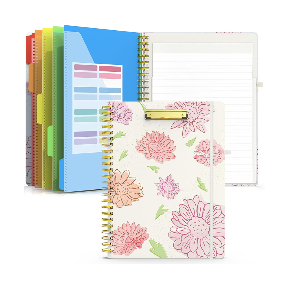 Spiral Clipboard Notebook Cute Portfolio for School Office