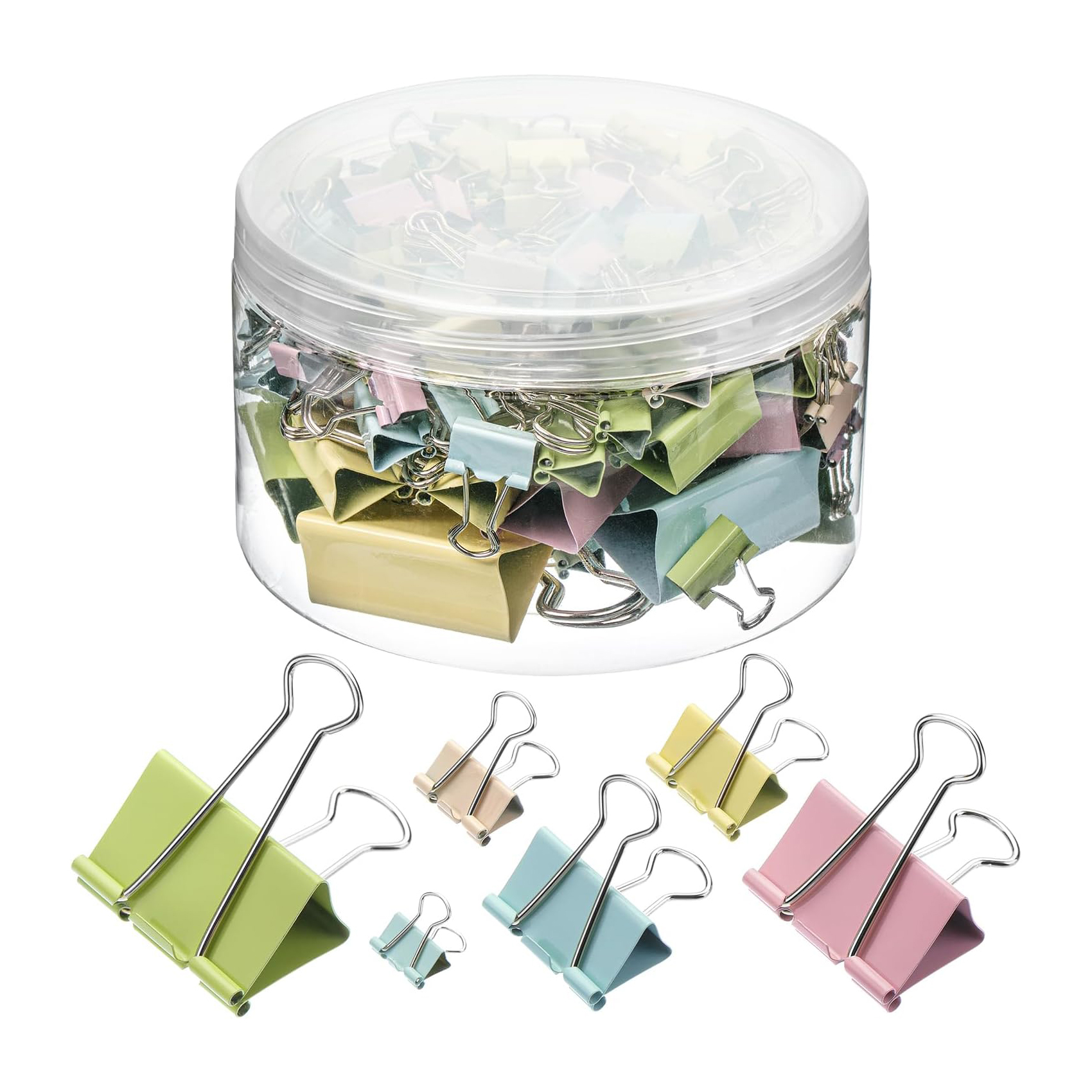 Binder Clips Assorted Sizes  Colored Paper Clips