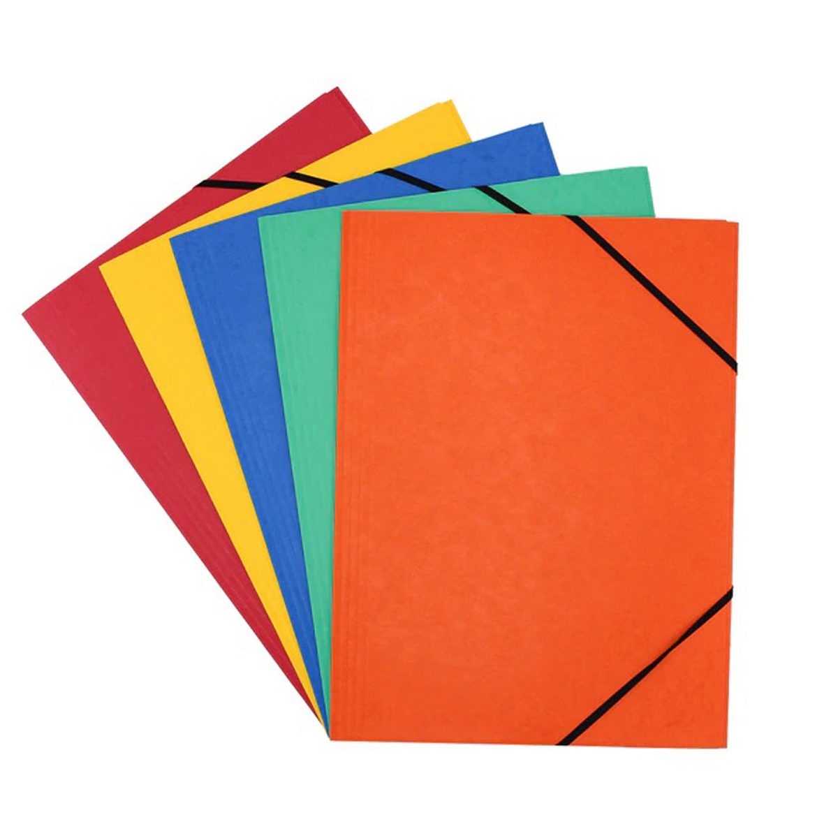 Cardboard Folders, A4 with Flap and Elastic Rubber Closure