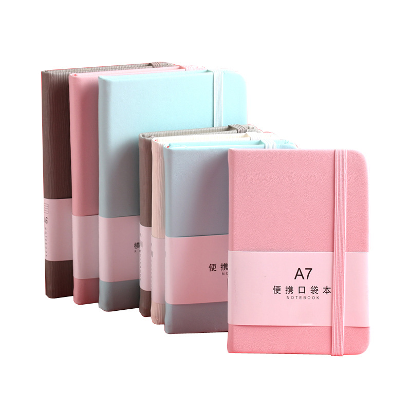 A6 A7 pu leather hardcover pocket notebook