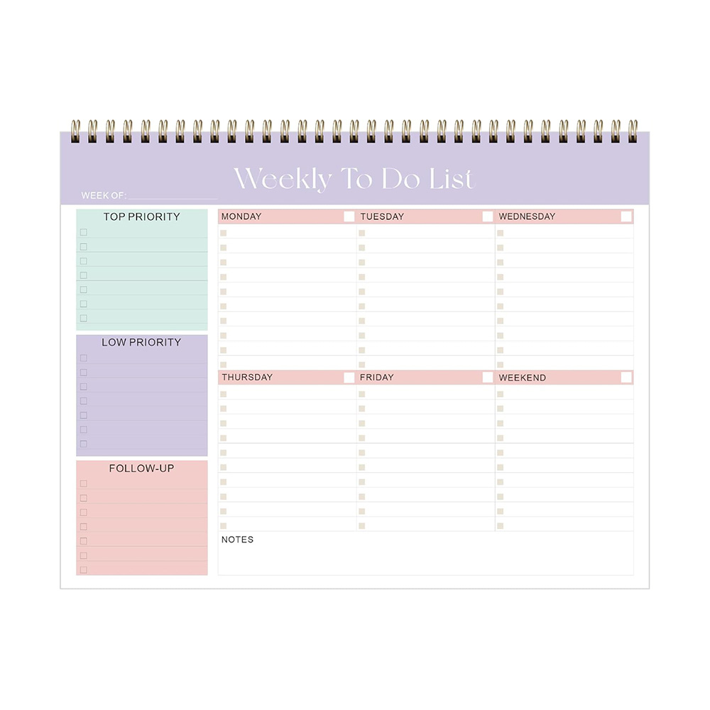 Desk Weekly Planner for Women & Man, Home School & Work