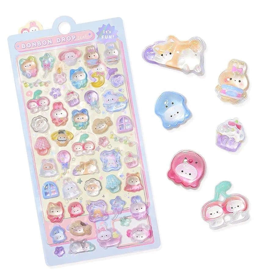 Squishy Stickers Cute3D Reward Stickers  For DIY Stickable Craft Supplies