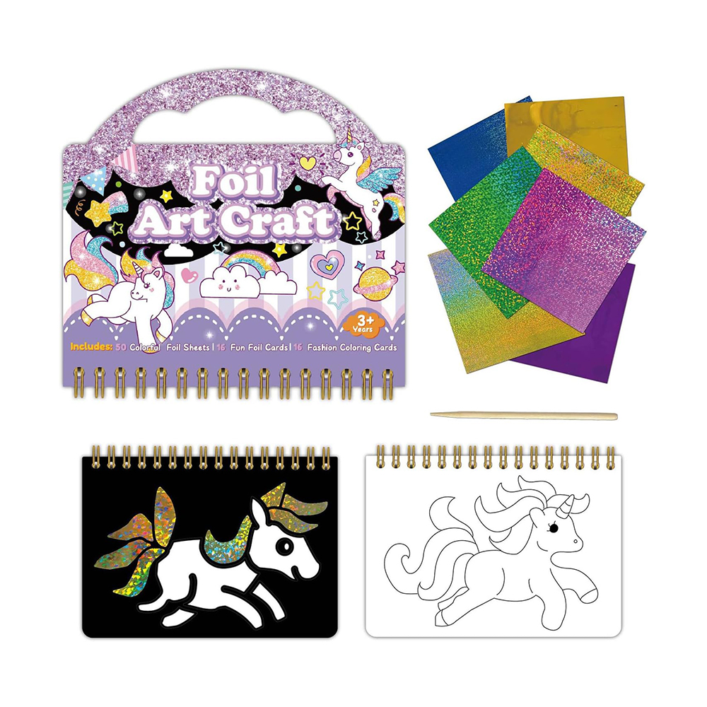 Foil Art DIY Set for Middle School Students Unicorn Pattern Foil Craft Art